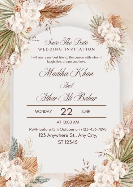 Beautiful Wedding card