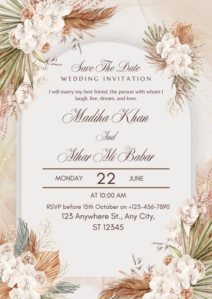 Beautiful Wedding card