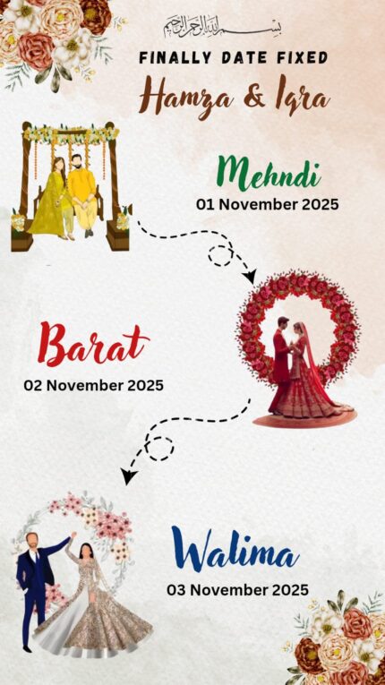 Digital 3 Events Wedding Card