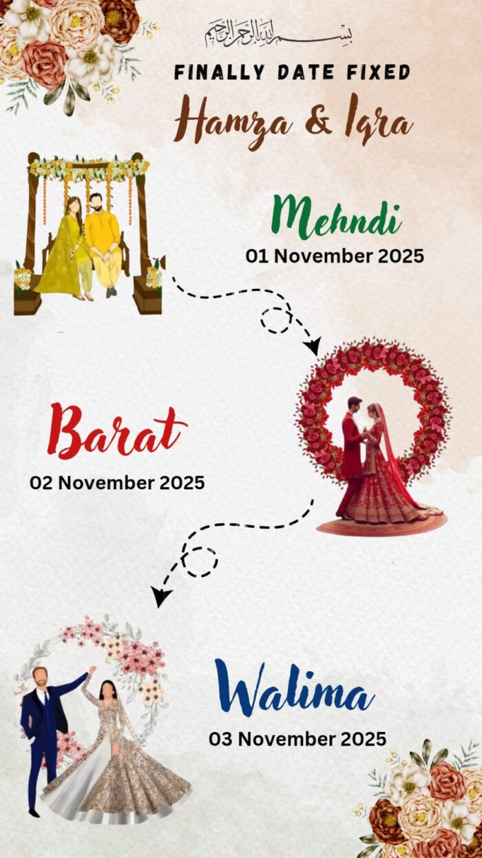 Digital 3 Events Wedding Card