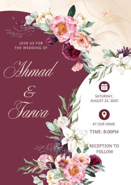 Best Floral Wedding Card