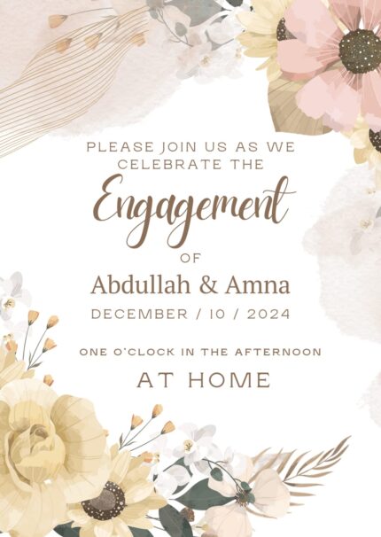 Beautiful Engagement Card