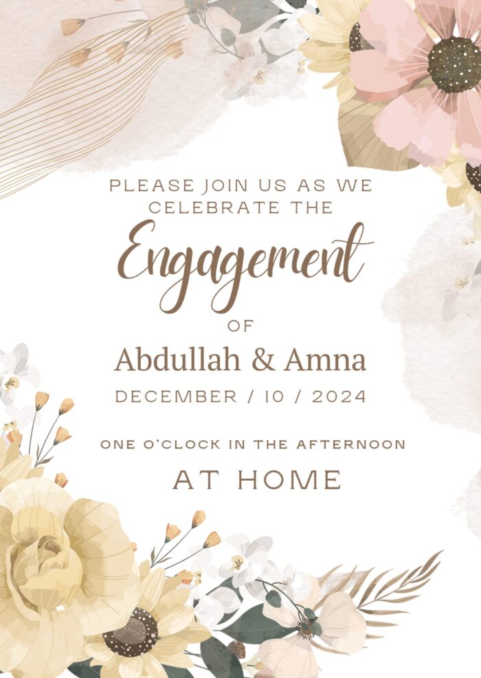 Beautiful Engagement Card