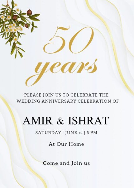Anniversary Invitation Card